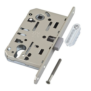 Замок межкомнатный под цилиндр AGB MEDIANA POLARIS B06103.50.06.640 (никель) (скин) /60159/